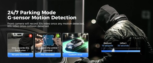 4CH Dash Cam 4*1080P FHD WiFi Parking Monitor Night Vision 3" IPS Screen Car DVR - Picture 11 of 13