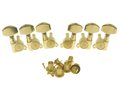 Wilkinson 3L3R E-Z Post Guitar Tuners Tuning Pegs for Acoustic Guitars Gold---
