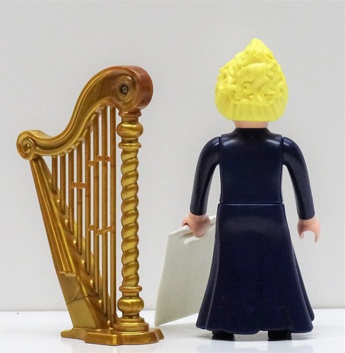 HÜBSCHE HARFEN SPIELERIN HARFE GOLD Playmobil zu Musik Frisur Kleid OVP NEU RAR - Picture 4 of 8