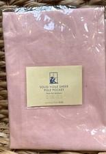 Pottery Barn Kids Solid Voile SHEER Pole Pocket 44 X 84 Pink Curtain Panel