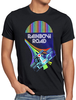 Rainbow Road Herren T-Shirt double dash kart tour gp mario