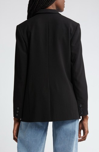 Nordstrom Blazer L NWOT $149.00 Relaxed Fit Black - Picture 2 of 17