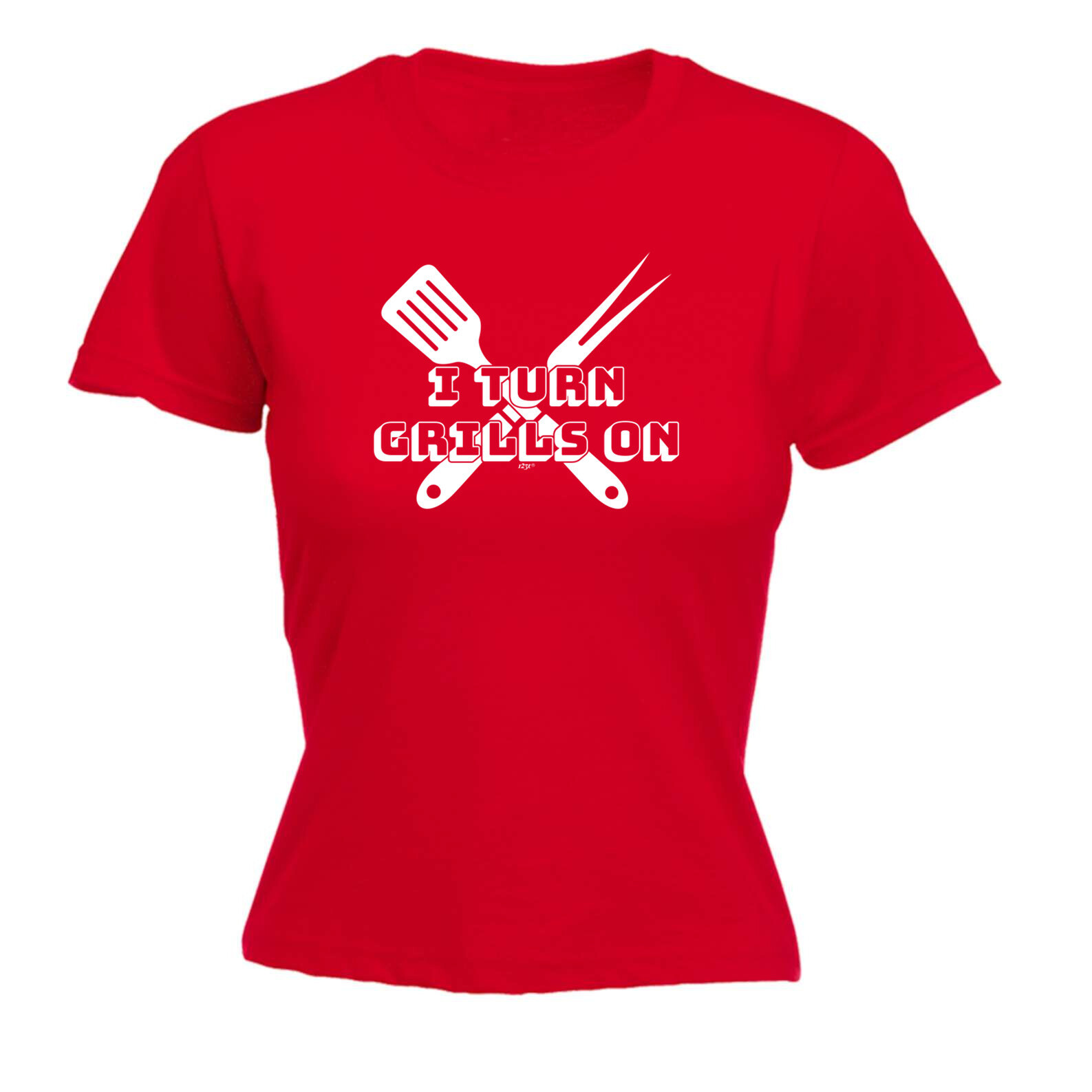 Turn Grills On Bbq - Womens T Shirt Funny T-Shirt Novelty gift tshirt