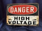 Vintage Porcelain “Danger High Voltage” Sign