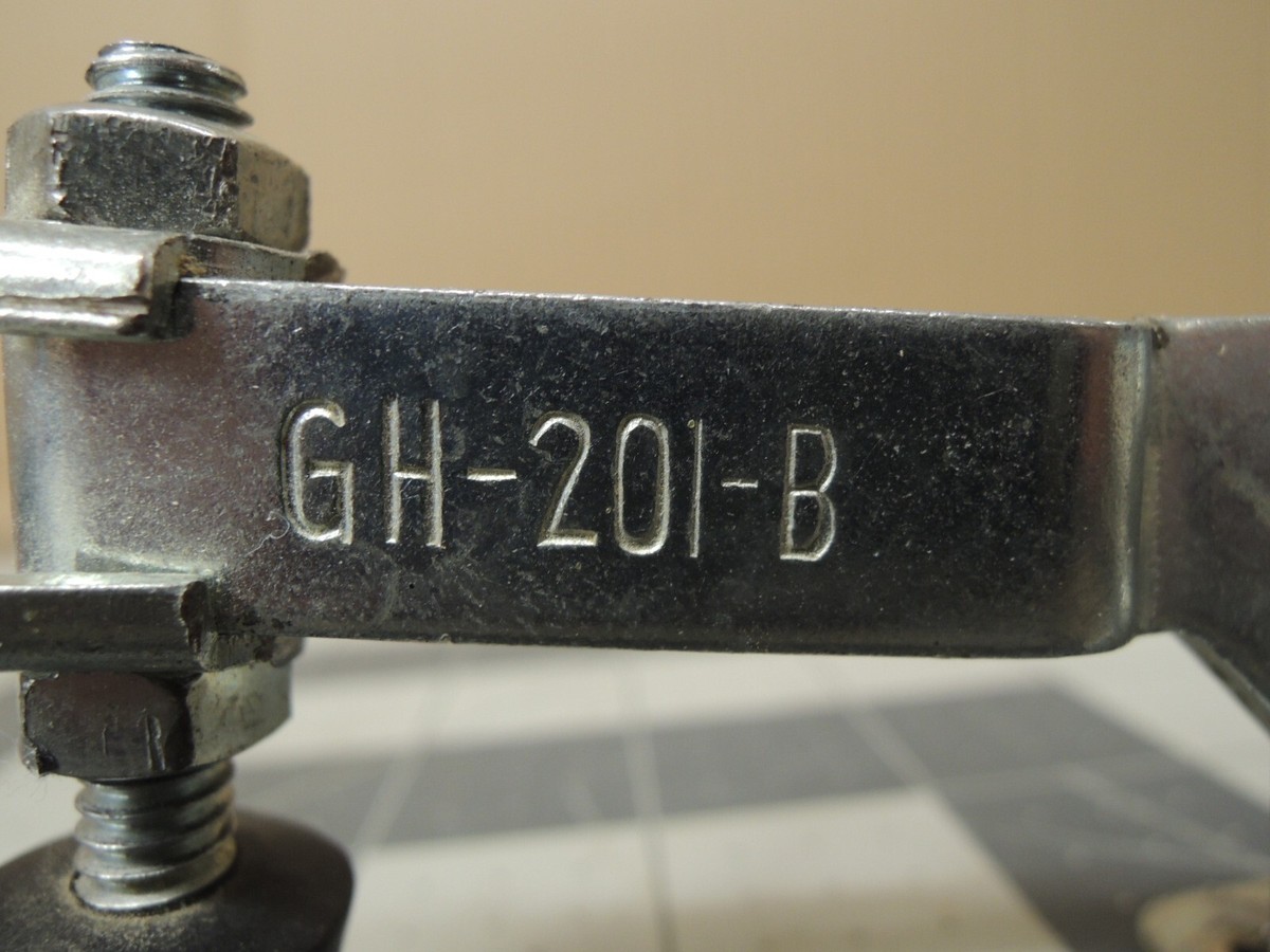 8-Pack GH-201-B Toggle Clamp Set – 198 Lbs Holding Capacity, Horizontal Hold Down Clamps For Woodworking, Welding, Drilling & Fixtures, Adjustable U-Bar With Rubber Screws, Galvanized Iron Body
