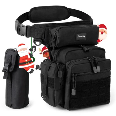 JUEACHY Drop Leg Bag Motorcycle Accessories Big Tool Pouch Outdoor for Hiking Fishing