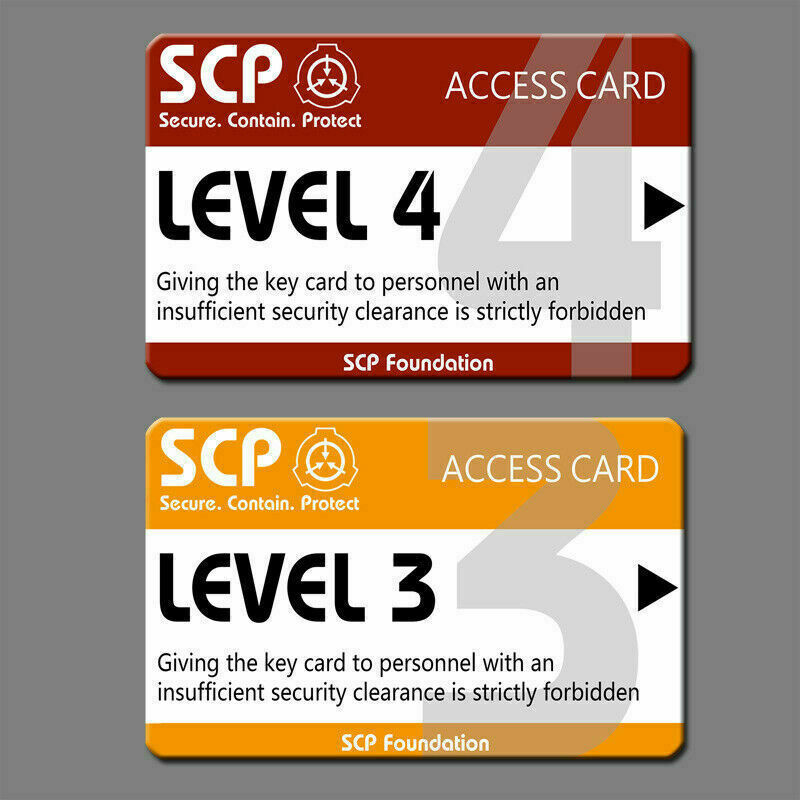 10pcs SCP Foundation Keycards PLASTIC CARD electronic pass cosplay ...