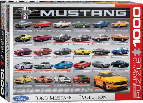 Ford Mustang Evolution Jigsaw Puzzle by Eurographics 1000 Pieces - Afbeelding 1 van 1