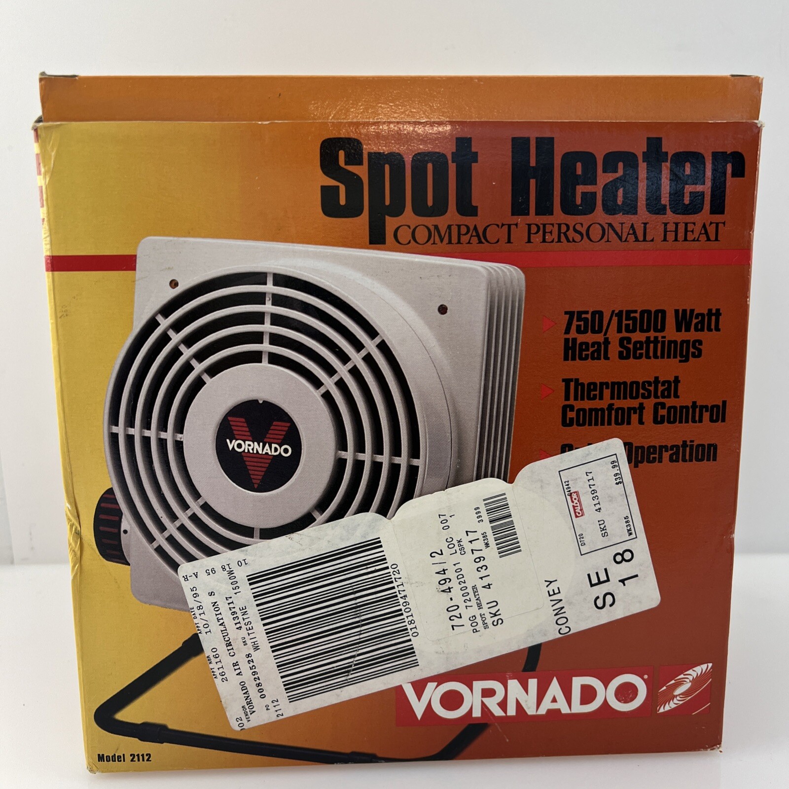 Vornado Spot Heater Whole Room, Cool Touch Cabinet, Quiet, Thermostat Control ￼￼