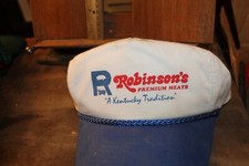 Vintage Truckers Hat Cap Robinson's Premium Meats Kentucky Tradition