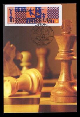 FRANCE 2024 Carte Maximum ATM LISA - Passion Châlons-en-Champagne échecs chess
