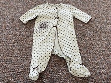 Little Me Girls Green  Brown Flower Sleeper 3M