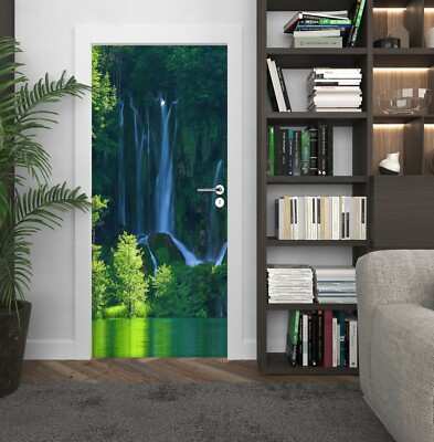 3D Waterfall Lake 220NA Door Wall Mural Photo Wall Sticker Decal Wall AJ Fay