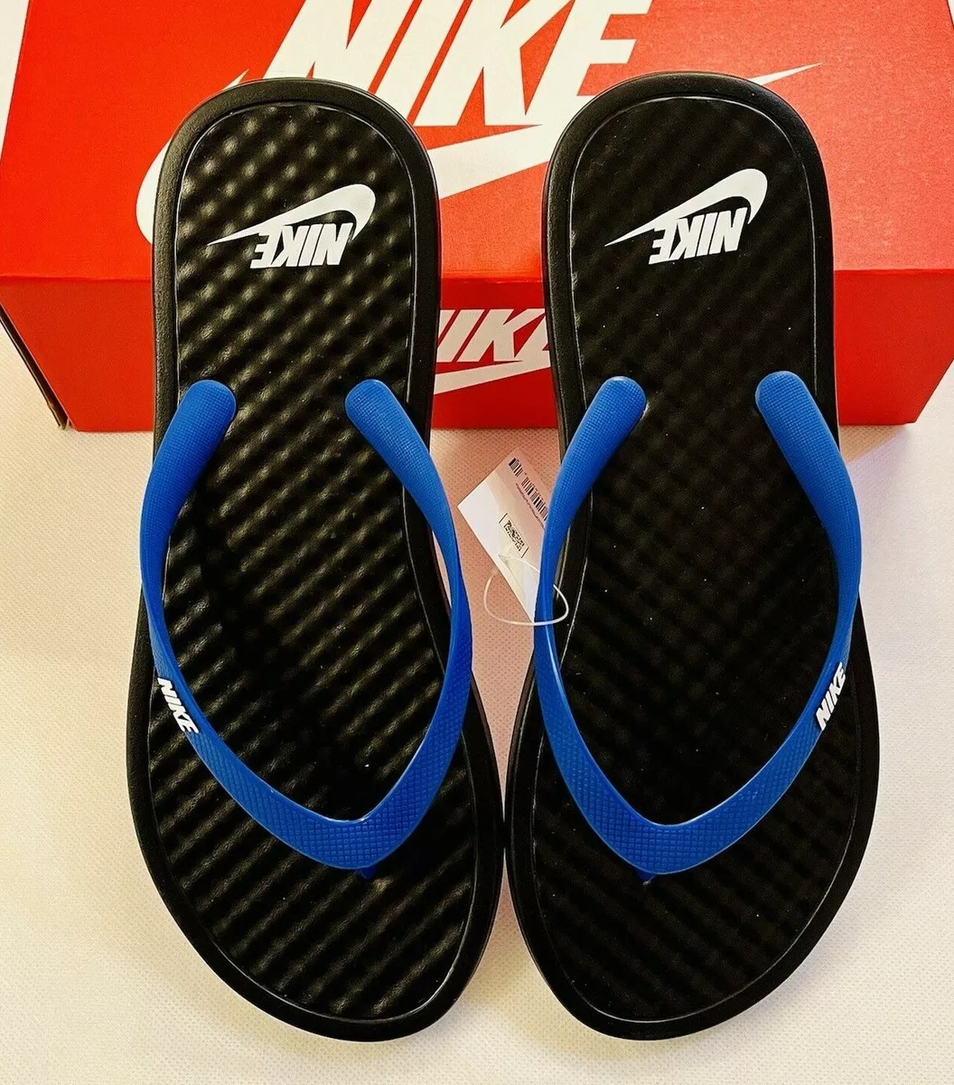 NEW Nike On Deck Men&#039;s Slide Flip Flops Shoes CU3958-001 Blue Black | eBay