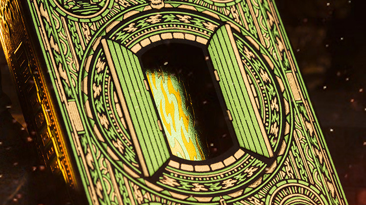 Sacred Fire (Emerald Flare) Playing Cards Deck by Riffle Shuffle Brand New