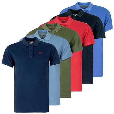 BLEND Herren Polo Shirt Poloshirt Kurze Knopfleiste Stehkragen Piquè SLIM FIT
