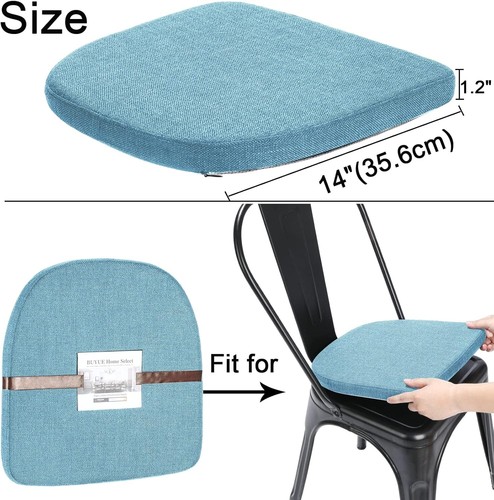 Deluxe U-Shape Anti-Slip Cushions Set of 4 - Perfect for Metal & Wood Chairs - Picture 6 of 8