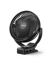 xasla 10000mAh Portable Clip on Fan, 8 inch Rechargeable Battery Operated Fan...