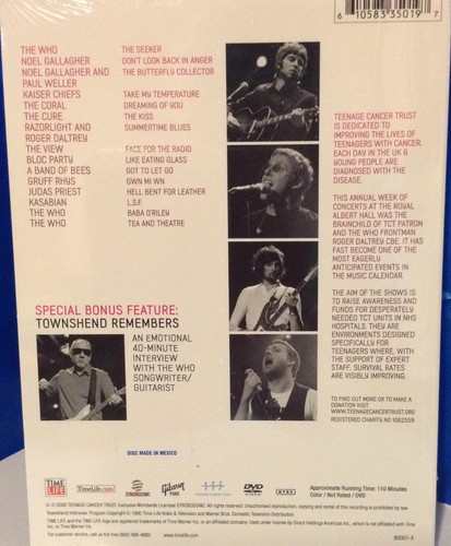 BRAND NEW! TCT: Concert For Teenage Cancer Trust At The Royal Albert Hall DVD - Picture 2 of 3