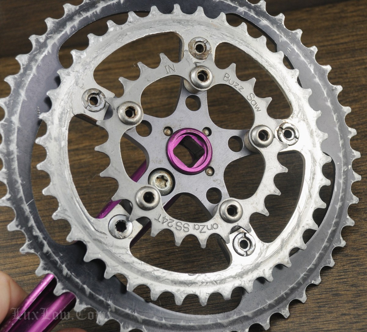 Vintage Cook Bros. Racing Mountain Bike CRANKS 175mm Purple Vintage Cook Bros. Racing Mountain Bike CRANKS 175mm Purple