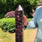 14.16LB Natural Firework Garnet Crystal Obelisk Tower Healing Specimen 4924 — photo 6
