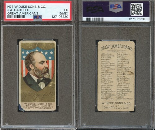 1888 N76 Duke #15 J.A. Garfield — PSA 1.5 (MK)