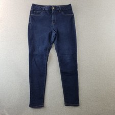 D. Jeans Women's Sz 12 Dark Wash Normcore Cute Trendy Stretch Mat. Cute Nice