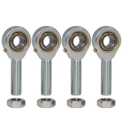 4 PCS POSB8 Rod End Bearings 1/2 Inch Bore 1/2-20 Male Thread Right Hand