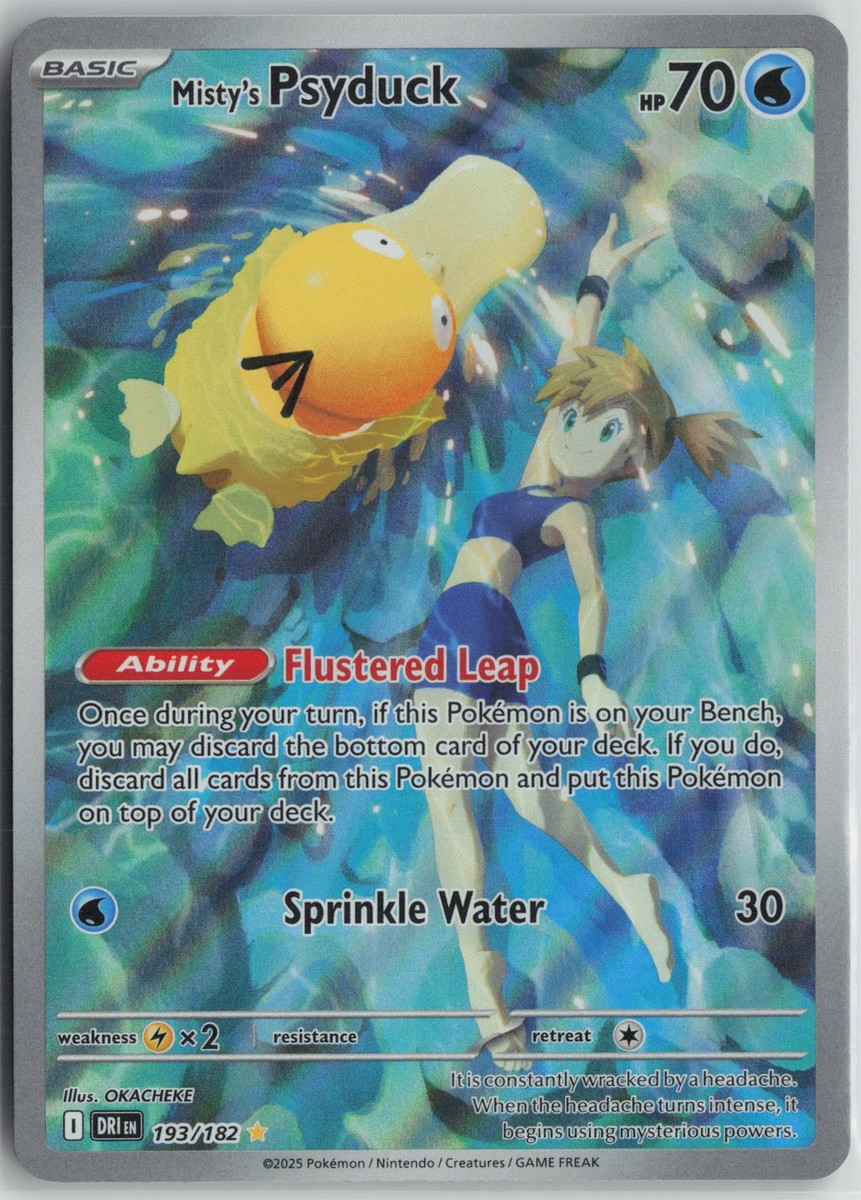 Misty's Psyduck 193/182 Illustration Rare Destined Rivals Pokemon