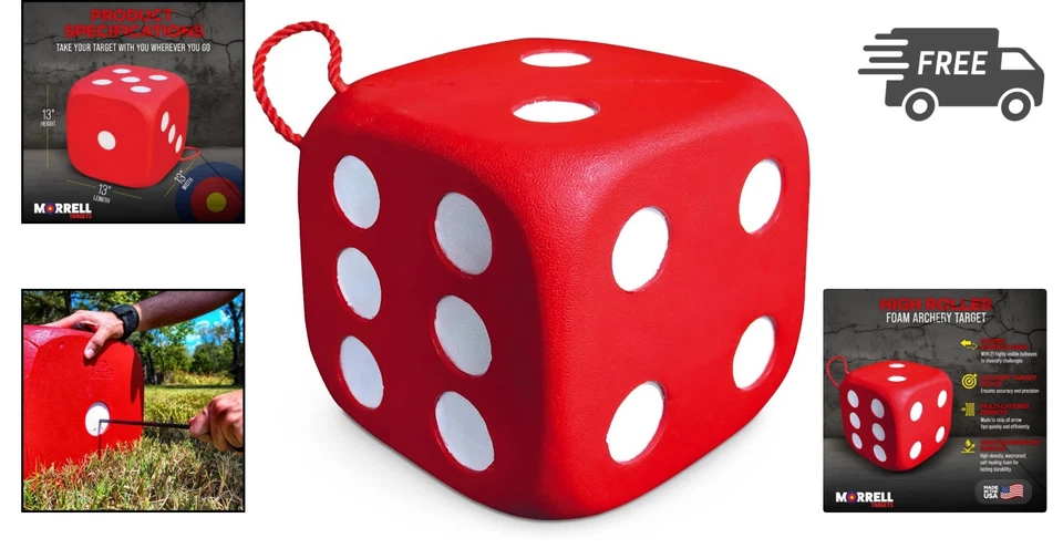 Archery Target Foam Cube 6-Sided Bullseyes for Compound Crossbows Practice - Image 2 of 4