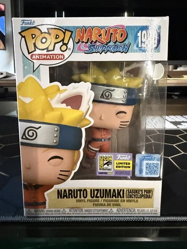Funko POP! Naruto Uzumaki Sasuke's Paw Encyclopedia 1980 2025 SDCC w/protector