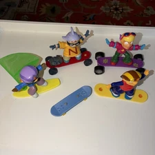 Lot Of Vintage Rocket Power Burger King Toys Maurice Twister Reggie Sam Dullard