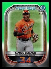 2021 BOWMAN SCOUT'S TOP 100 REFRACTOR GREEN #BTP-34 MARCO LUCIANO 46/99