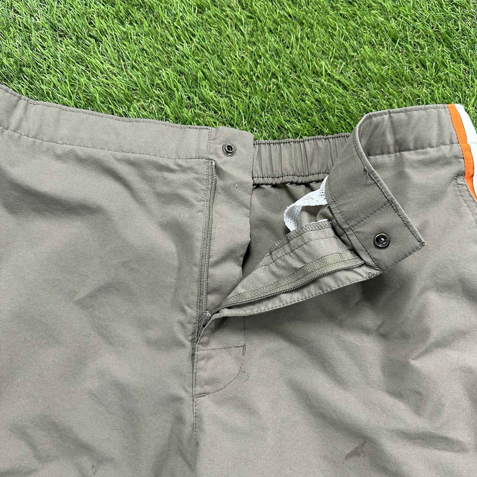 Vintage 2000s Y2K Nike Basic gray & orange lightw… - image 5