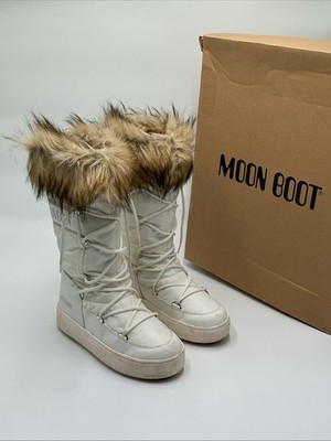 Moon Boot Ltrack Monaco 80D2450190 Unisex US M7-W8 White Snow Boots Ebay1110