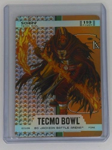 Bo Jackson Battle Arena Tecmo Bowl Scary (Terry Mclaurin) Endzone Fire Foil SP