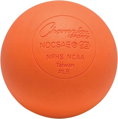 Champion Sports Official Size Rubber Lacrosse Ball - Orange (Single)