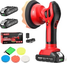 Cordless Car Buffer Polisher Kit W 2x2000mah 21v Batteries 6 Inch Car Buffer W Cordless Car Buffer Polisher Kit W 2x2000mah 21v Batteries 6 Inch Car Buffer W