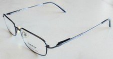 NOS Gant Eyeglasses G. Rhodes Gunmetal Rectangular Frames Adjustable Bridge Pads