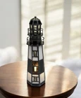 Vtg Meyda Tiffany Lighted Art Glass Handcrafted Lamp Montauk Point Lighthouse