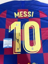 Lionel Messi Autographed Barcelona Jersey Beckett BAS COA