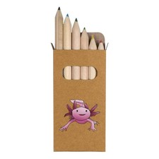 6 x 'Axolotl' Short 85mm Pencils / Coloured Pencil Set PE00028431 
