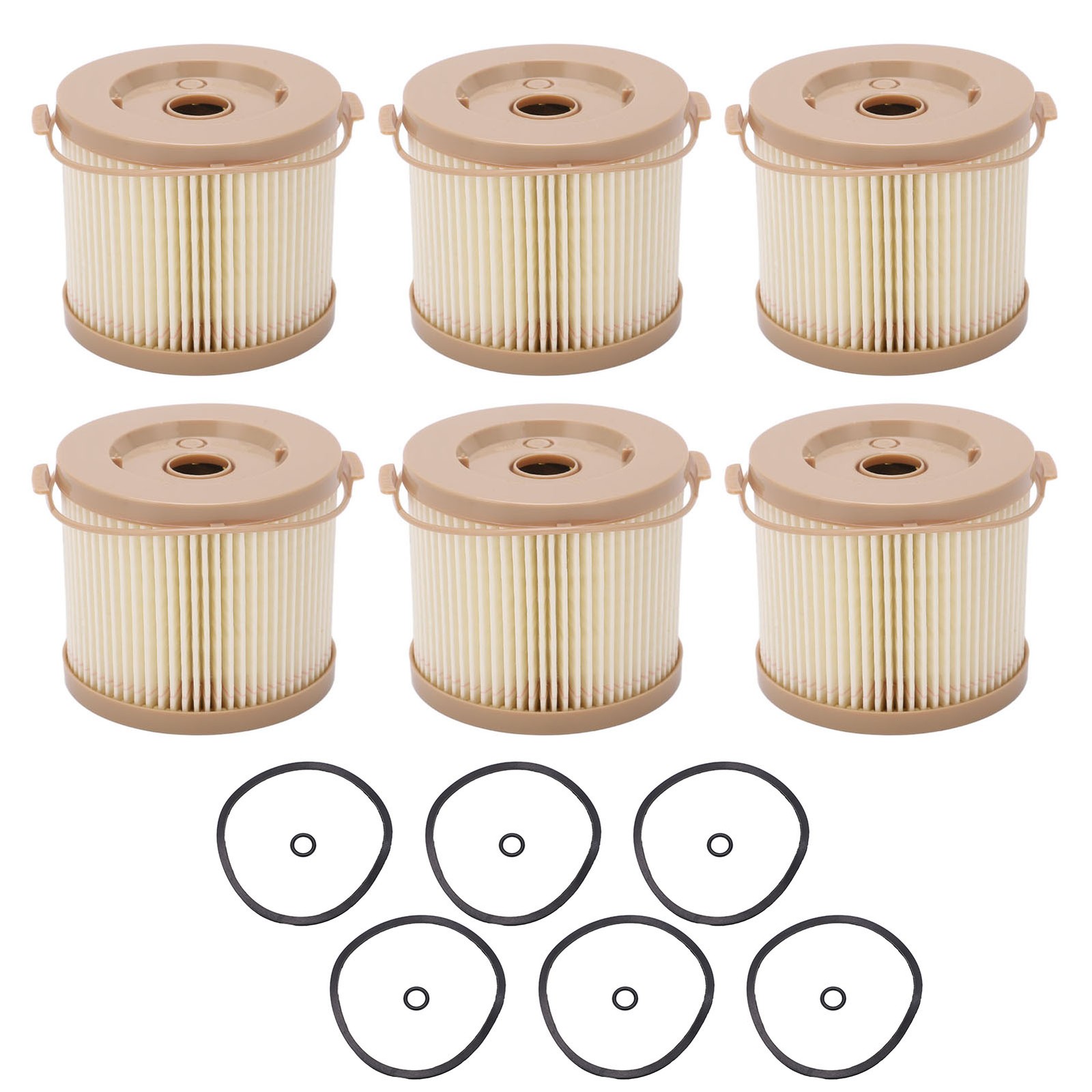 6 Pcs Fuel Filter Water Separator Kit For RACOR 2010PM‑OR 500FG Excellent