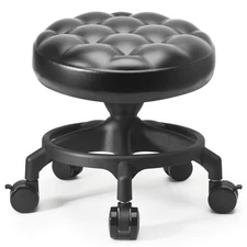 Low Height Rolling Stool Modern Roller Seat Short Stool with Universal Caster