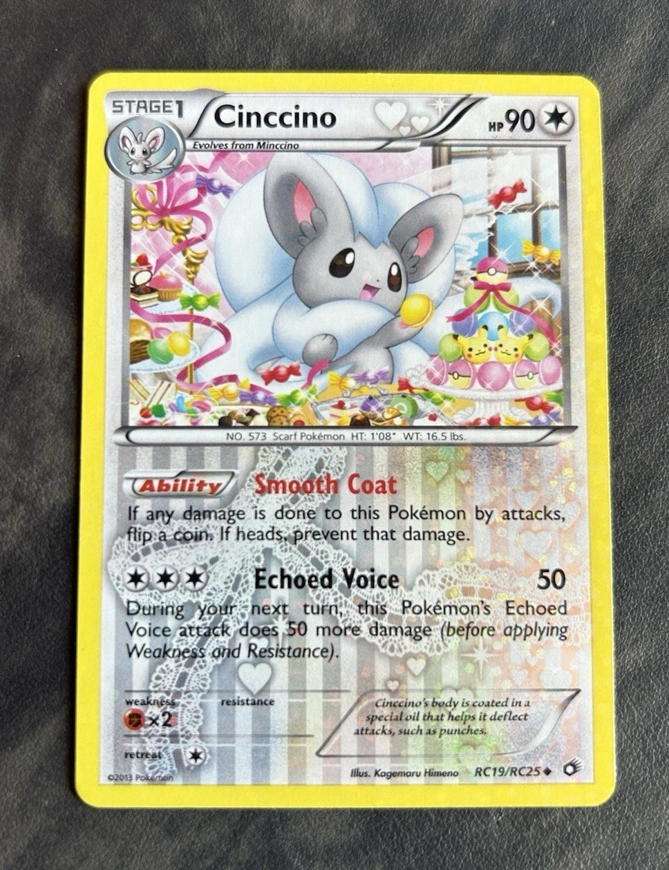 Pokemon TCG Cinccino RC19/RC25 Legendary Treasures: Radiant Collection Holo LP