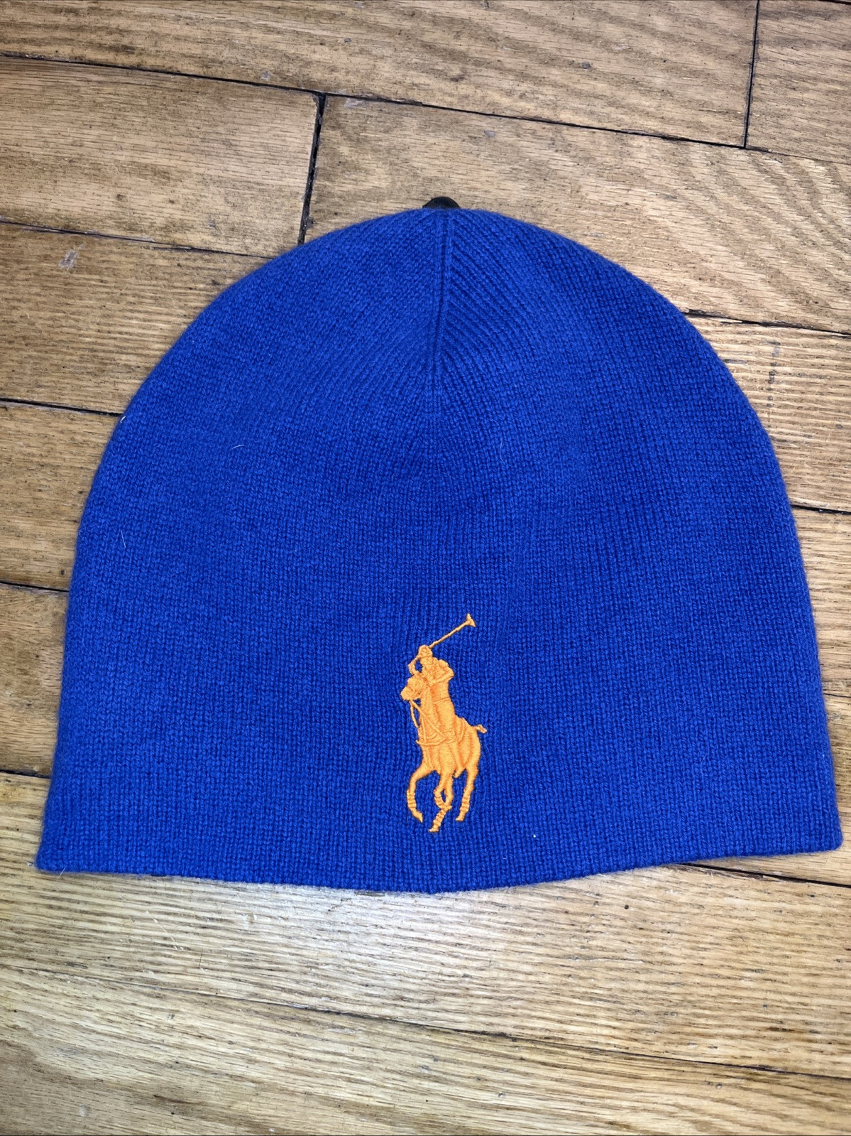 NWOT POLO RALPH LAUREN ROYAL BLUE BIG PONY BEANIE HAT.