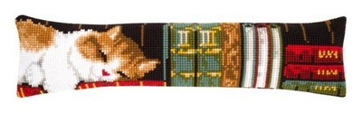 Cross Stitch ''A Sleeping Cat'' Embroidery Kit Unprinted Сanvas Vervaco