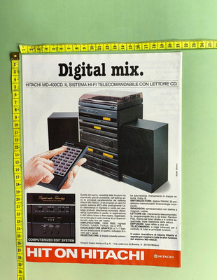 Hitachi Digital Mix MD-400CD Clipping Advertising Werbung Magazin