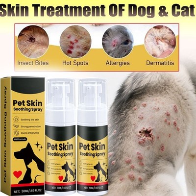 1-4pcs Pet Skin Treatment Spray for Dogs and Cats - Nature Soothing Solution
