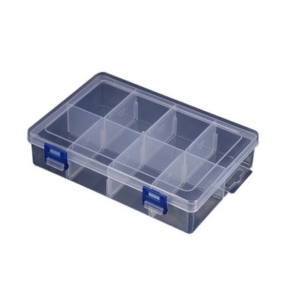 Clear Storage Box with Adjustable Sections Convenient Box for Easy Item Access